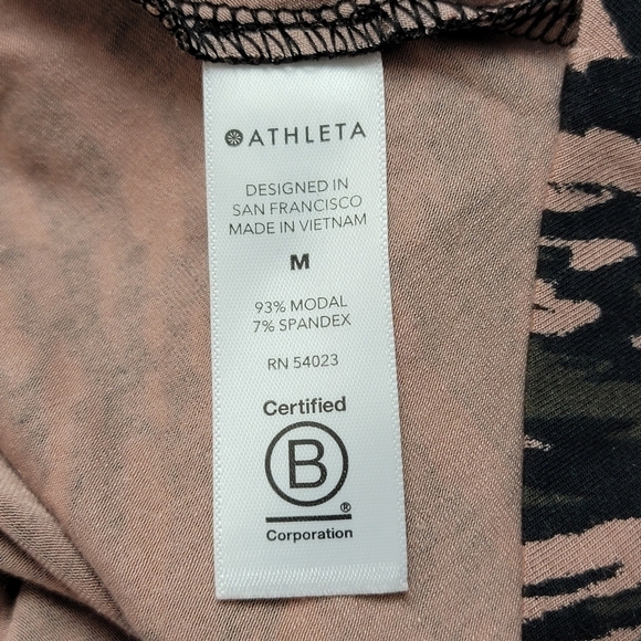 Athleta Brown/Black Santorini Thera Print Fit And Flare Dress Sz M NEW - Picture 13 of 15